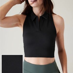 Athleta Aurora Seamless Crop Polo Tank
